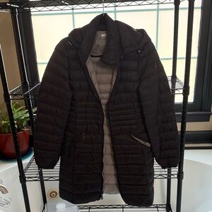 MICHAEL Michael Kors Black Quilted Long Puffer Coat